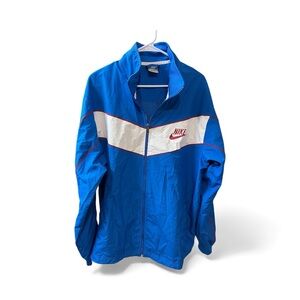 Nike Men Retro Jacket Windbreaker Size Xl Blue